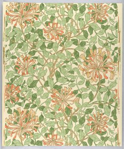 Papel pintado, madreselva, 1883 de Unknown